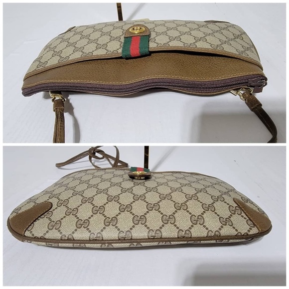 Authentic GUCCI Vintage GG Canvas Web Sherry Line Shoulder/Crossbody Bag… - Picture 8 of 12